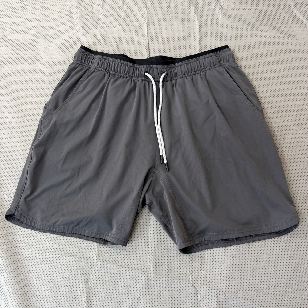 BYLT Active Shorts Men XL Gray Camo Lined Gym Workout Running Performance Heavy